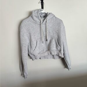 Amazon Light Gray Cropped Hoodie
